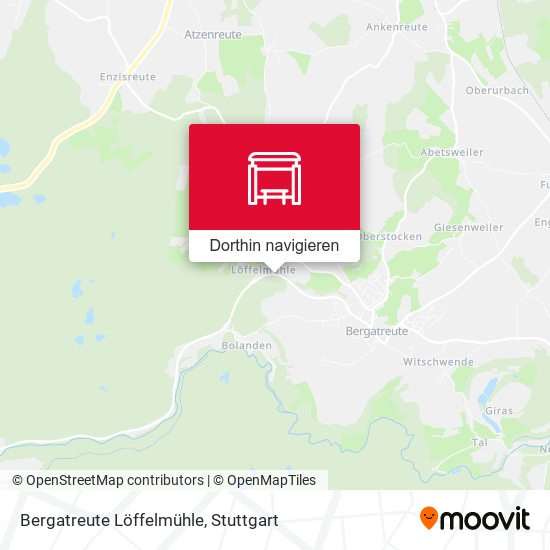 Bergatreute Löffelmühle Karte