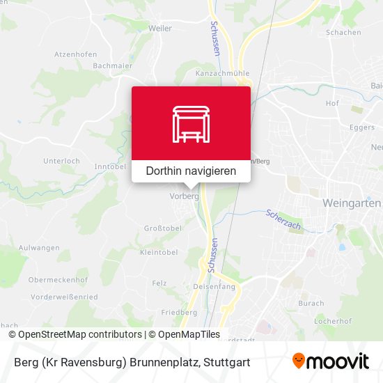 Berg (Kr Ravensburg) Brunnenplatz Karte