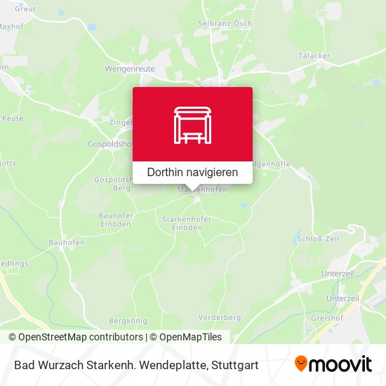 Bad Wurzach Starkenh. Wendeplatte Karte