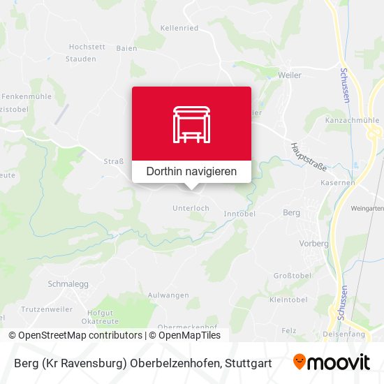 Berg (Kr Ravensburg) Oberbelzenhofen Karte