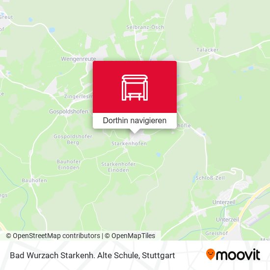 Bad Wurzach Starkenh. Alte Schule Karte