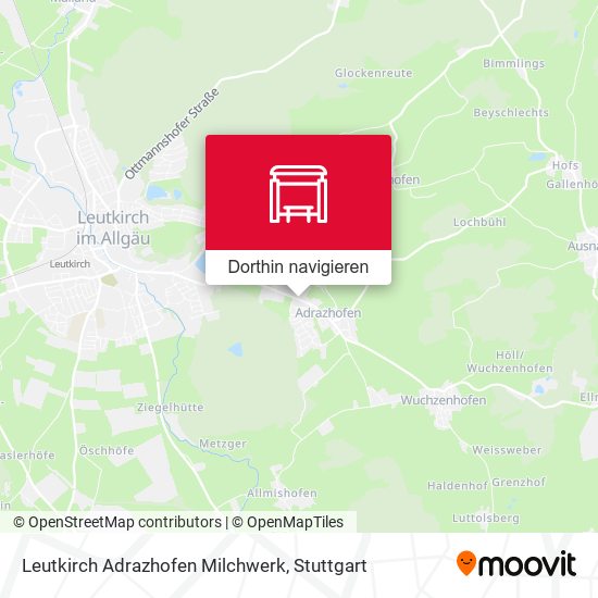 Leutkirch Adrazhofen Milchwerk Karte