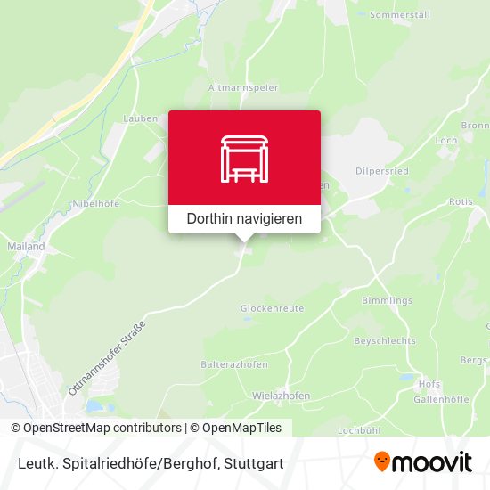 Leutk. Spitalriedhöfe/Berghof Karte