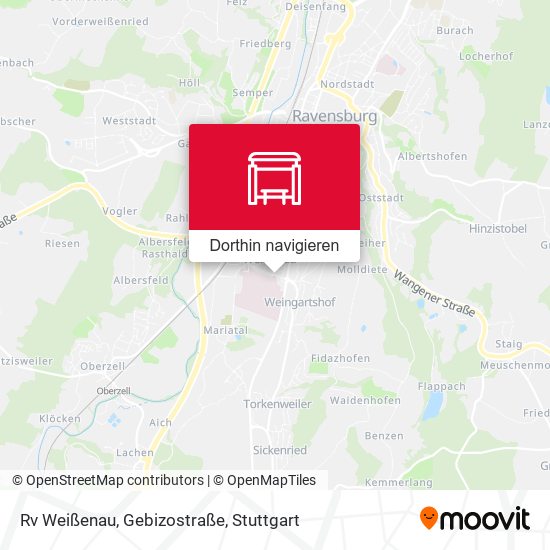Rv Weißenau, Gebizostraße Karte