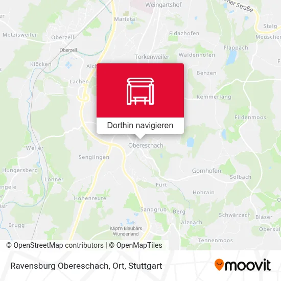 Ravensburg Obereschach, Ort Karte