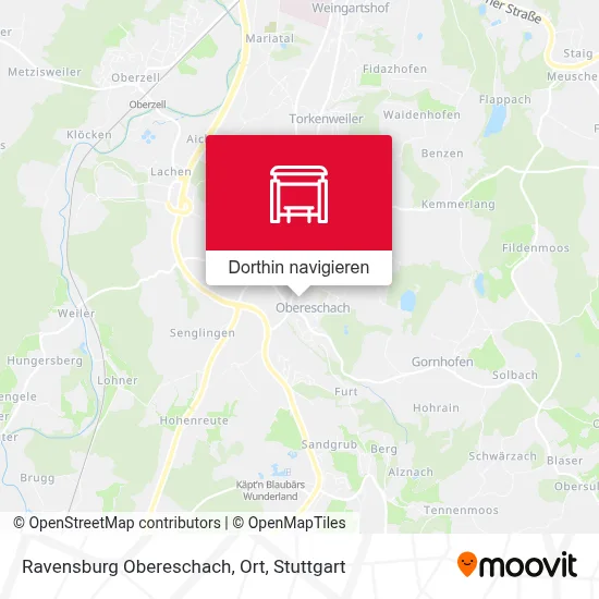 Ravensburg Obereschach, Ort Karte