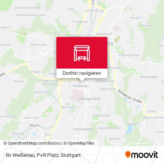 Rv Weißenau, P+R Platz Karte