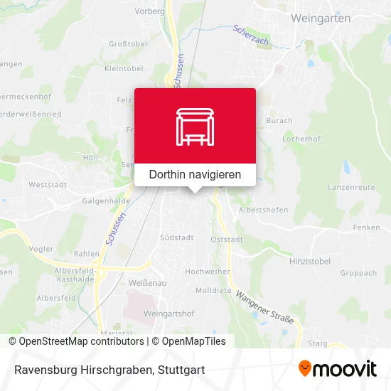 Ravensburg Hirschgraben Karte