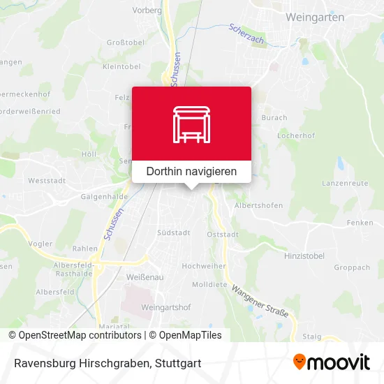 Ravensburg Hirschgraben Karte