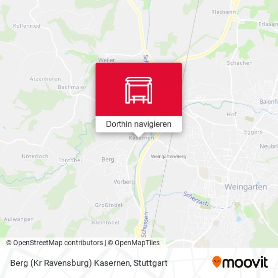 Berg (Kr Ravensburg) Kasernen Karte