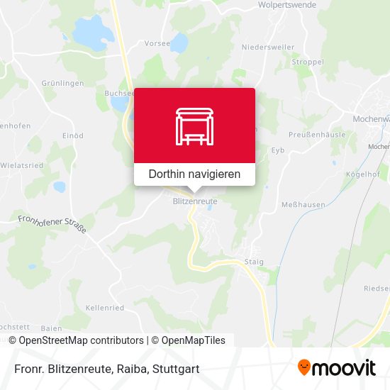Fronr. Blitzenreute, Raiba Karte