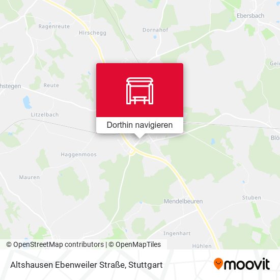 Altshausen Ebenweiler Straße Karte