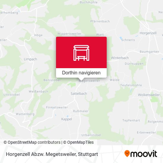 Horgenzell Abzw. Megetsweiler Karte