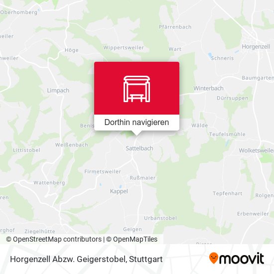 Horgenzell Abzw. Geigerstobel Karte