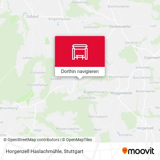 Horgenzell Haslachmühle Karte