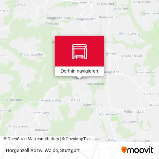 Horgenzell Abzw. Wälde Karte