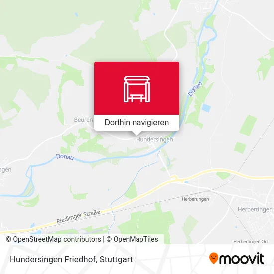 Hundersingen Friedhof Karte