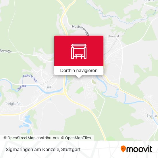 Sigmaringen am Känzele Karte