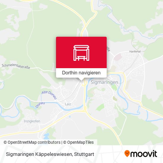 Sigmaringen Käppeleswiesen Karte