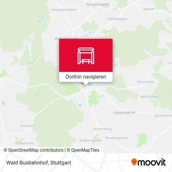 Wald Busbahnhof Karte