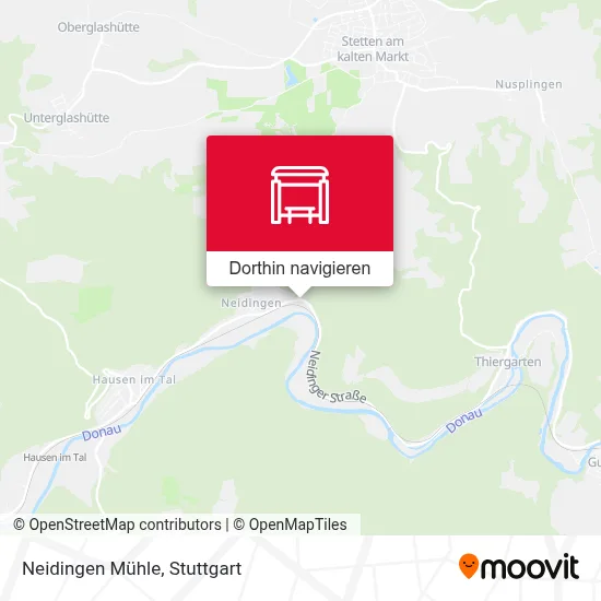Neidingen Mühle Karte