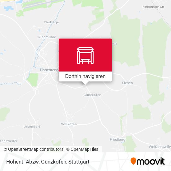 Hohent. Abzw. Günzkofen Karte