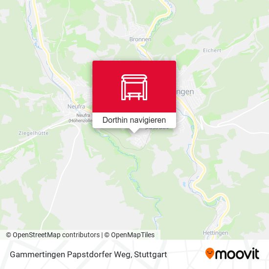 Gammertingen Papstdorfer Weg Karte