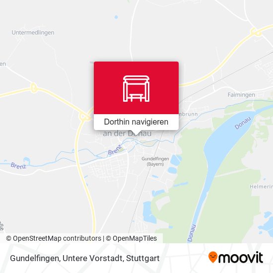 Gundelfingen, Untere Vorstadt Karte