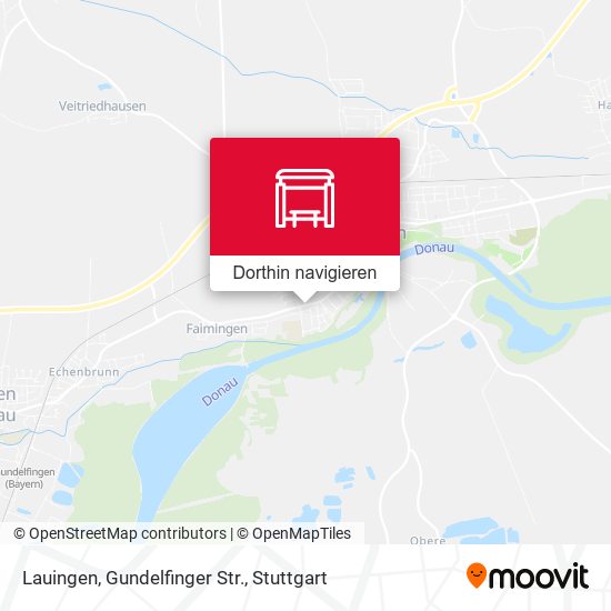 Lauingen, Gundelfinger Str. Karte