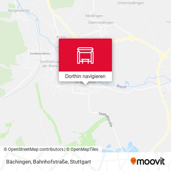 Bächingen, Bahnhofstraße Karte