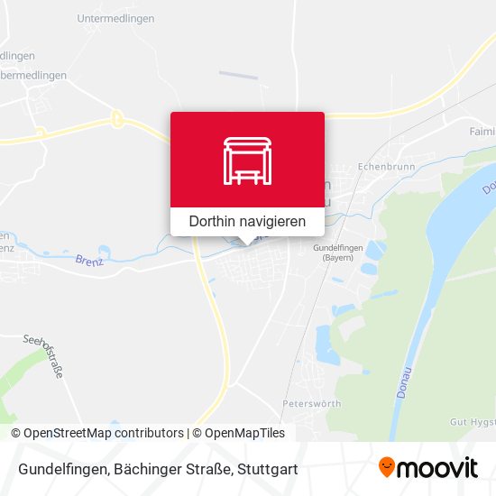 Gundelfingen, Bächinger Straße Karte