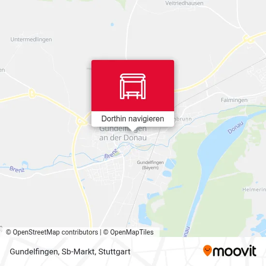 Gundelfingen, Sb-Markt Karte