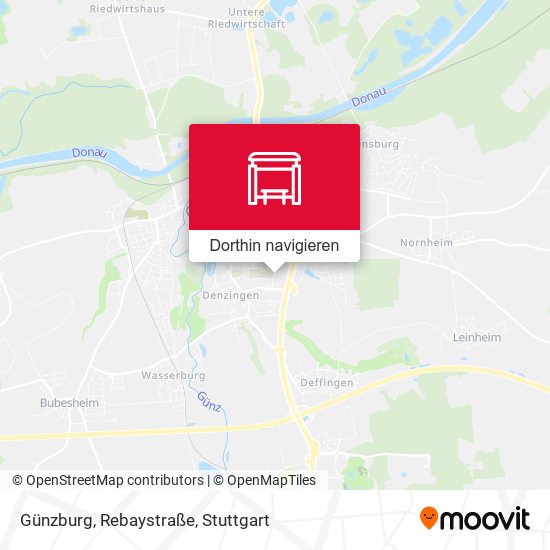 Günzburg, Rebaystraße Karte