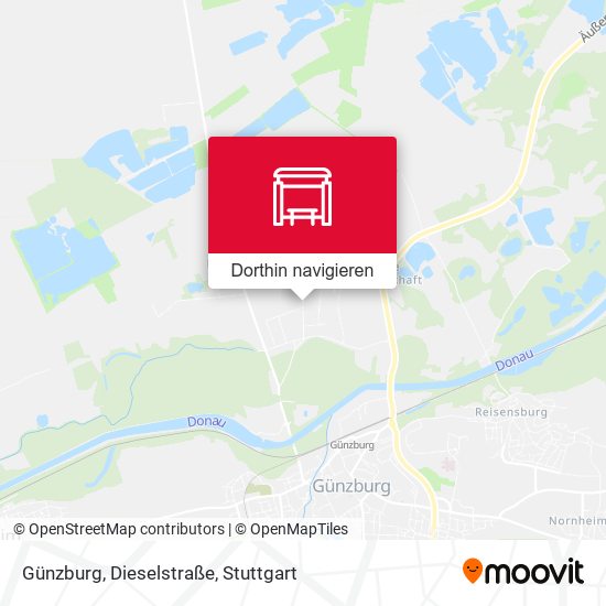 Günzburg, Dieselstraße Karte