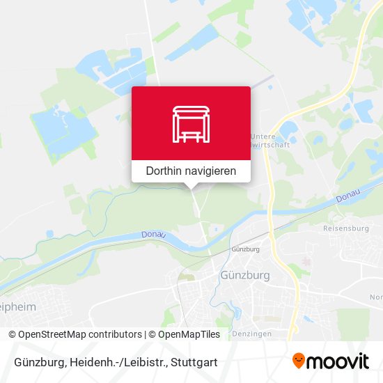 Günzburg, Heidenh.-/Leibistr. Karte