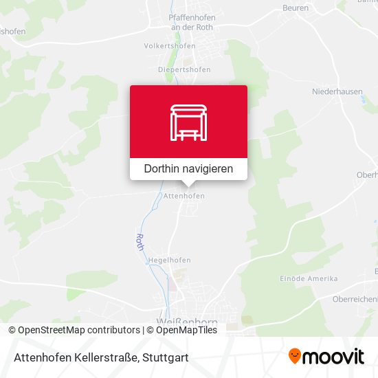 Attenhofen Kellerstraße Karte