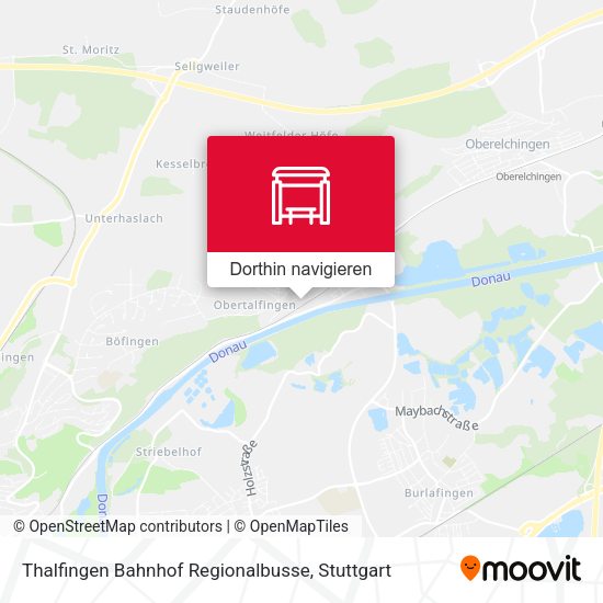 Thalfingen Bahnhof Regionalbusse Karte