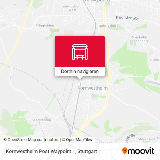Kornwestheim Post Waypoint 1 Karte