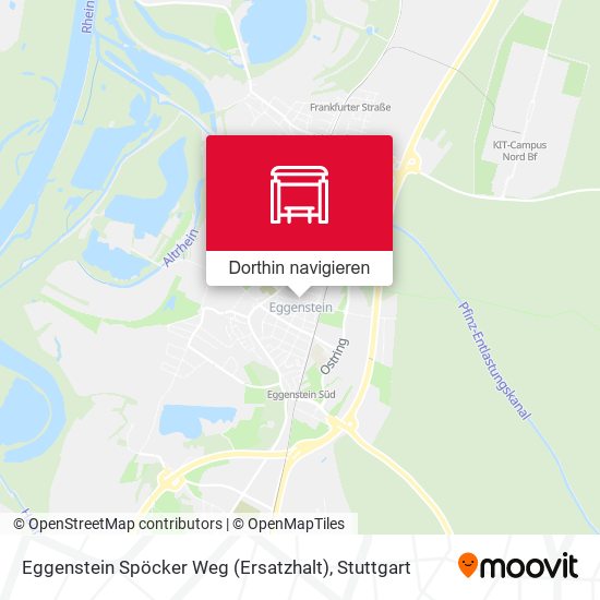 Eggenstein Spöcker Weg (Ersatzhalt) Karte