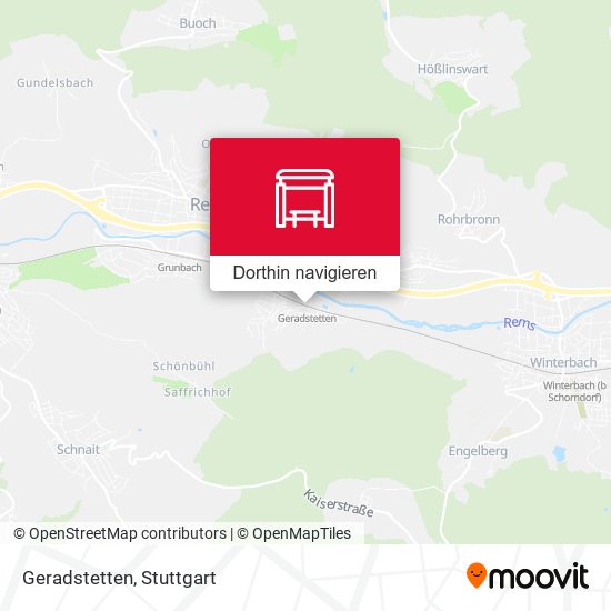 Geradstetten Karte