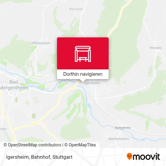 Igersheim, Bahnhof Karte