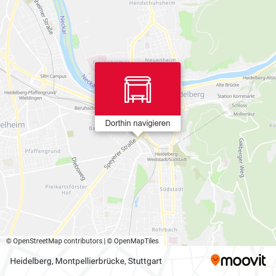 Heidelberg, Montpellierbrücke Karte
