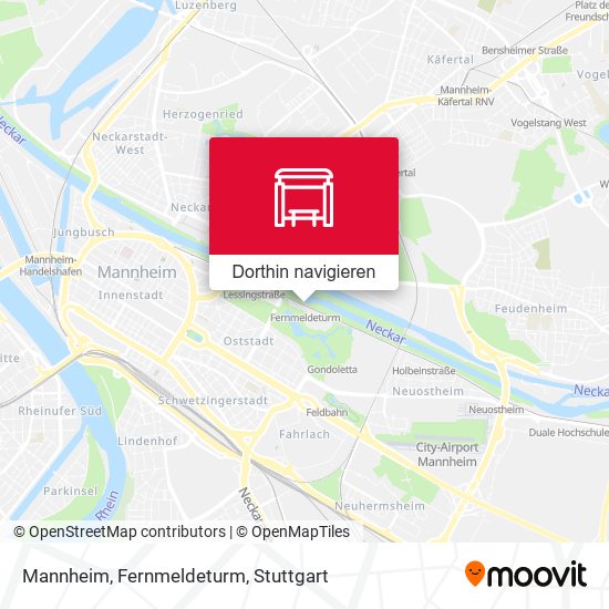 Mannheim, Fernmeldeturm Karte