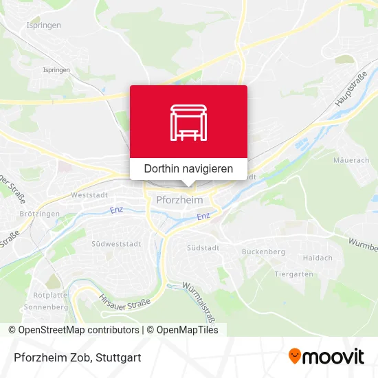 Pforzheim Zob Karte