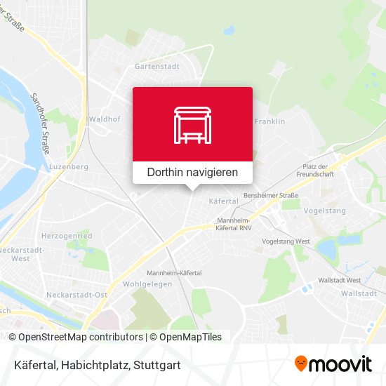 Käfertal, Habichtplatz Karte