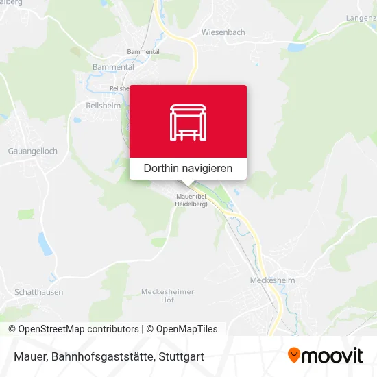 Mauer, Bahnhofsgaststätte Karte