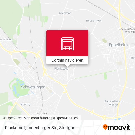 Plankstadt, Ladenburger Str. Karte