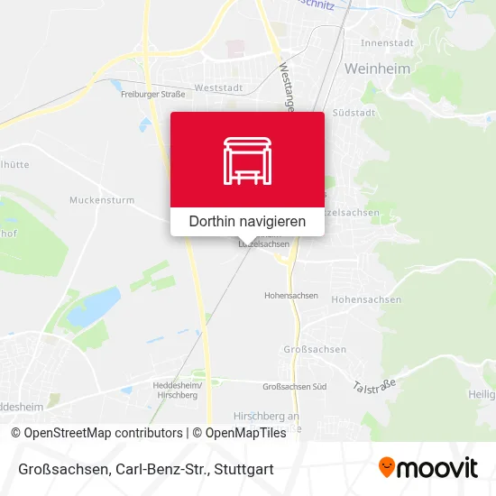 Großsachsen, Carl-Benz-Str. Karte