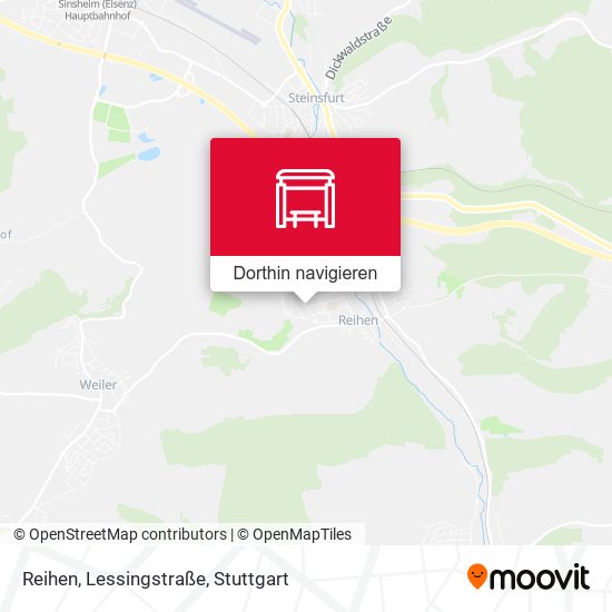 Reihen, Lessingstraße Karte