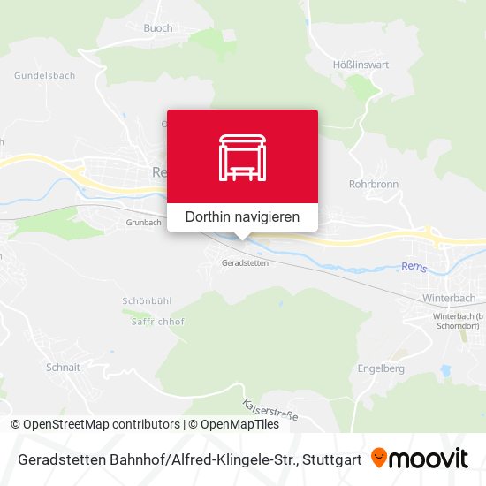 Geradstetten Bahnhof / Alfred-Klingele-Str. Karte
